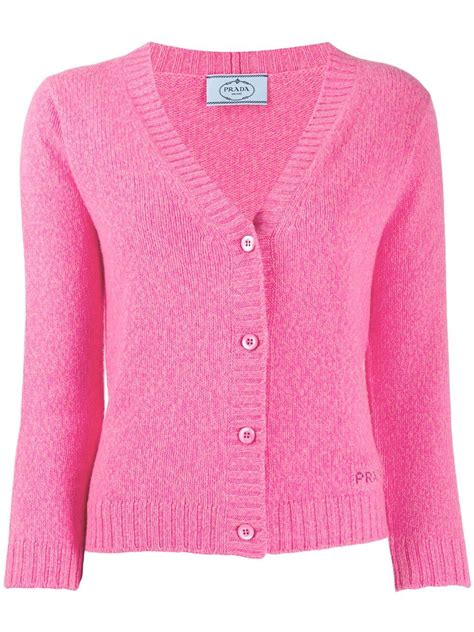 prada pink cardigan